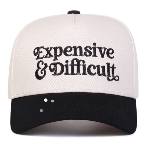 Accessories - Expensive & Difficult Black and White Cap